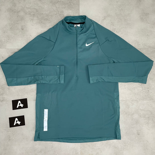 RUN DIVISION THERMA-FIT HALF ZIP - TEAL