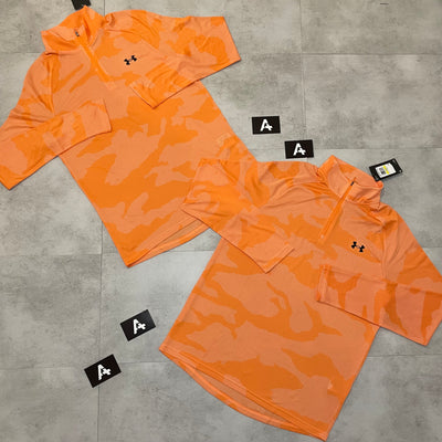 UA CAMO HALF ZIP - PEACH