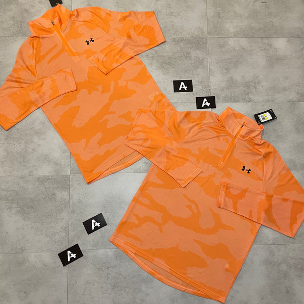 UA CAMO HALF ZIP - PEACH