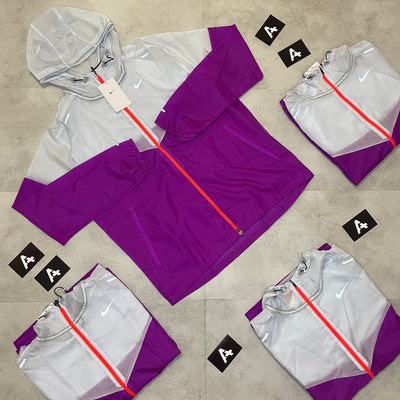 LIGHTWEIGHT WINDRUNNER - GRAPE / WHITE