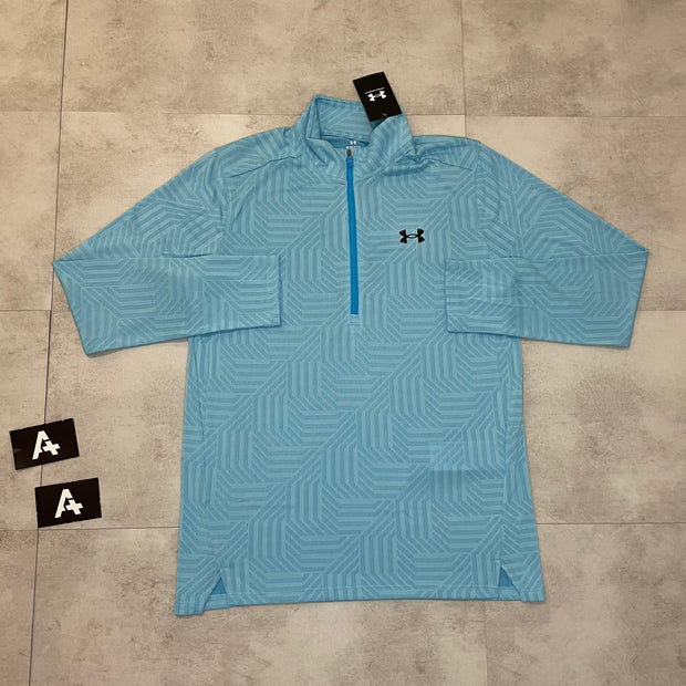 UA GEOMETRY HALF ZIP - BABY BLUE