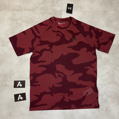 UA CAMO T-SHIRT - BURNT RED