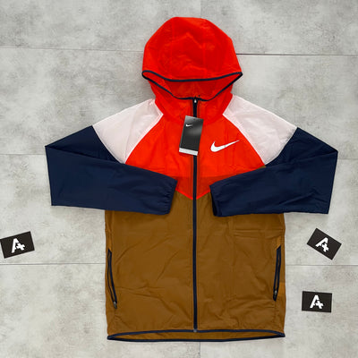LIGHTWEIGHT CONTRAST WINDRUNNER - ORANGE / BROWN