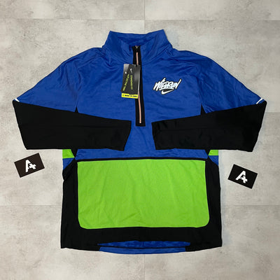 WILD RUN ELITE HALF ZIP - BLUE / NEON