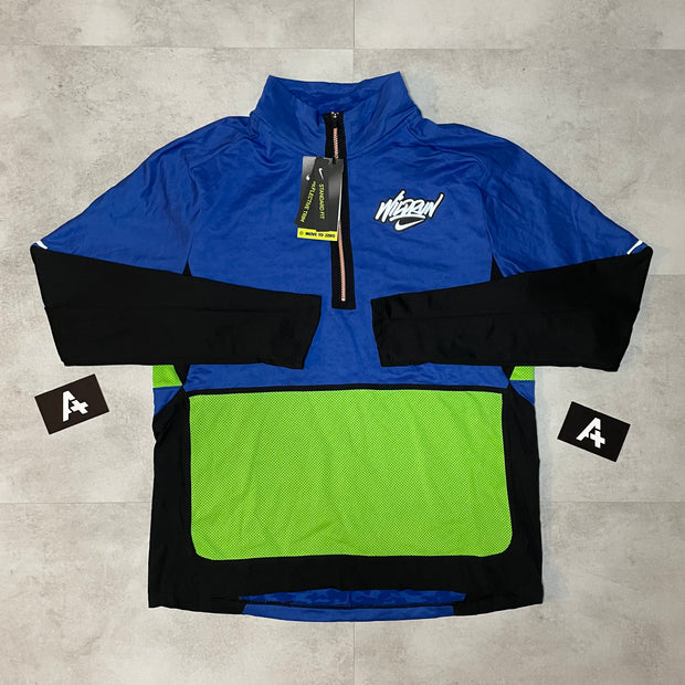 WILD RUN ELITE HALF ZIP - BLUE / NEON